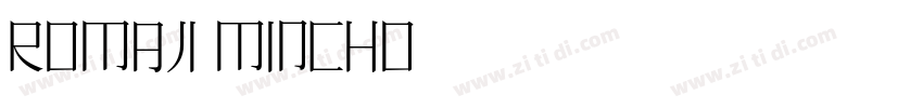 Romaji Mincho字体转换